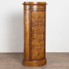 19th Century Danish Mahogany Veneer Column Cabinet with Single Door