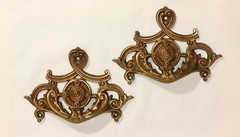 AMAZING PAIR 19thC EMPIRE ADAMS STYLE BRONZE BRASS CHEST of DRAWER HANDLES