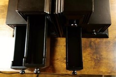 Classic Walnut Apothecary Stepped Drawer Organizer Bookend Excellent Condition
