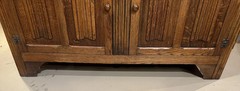 Jacobean Style Two Part Oak Court Cupboard with Decorative Carving