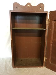 VTG Chocolate 11×23 Wood Wall Mounted Medicine Cabinet Old Cupboard 1550-25B