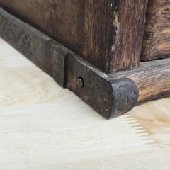 Antique Globe Wernicke Interlocking Desktop File, Brass Label Drawer Pull 1800s