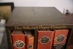Vintage Industrial file cabinet ledger book holder Salesman Sample antique metal