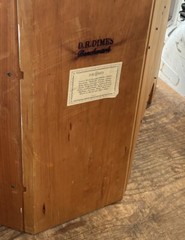 D. R. Dimes tiger maple corner cupboard with very pronounced allover tiger grain