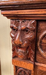 Antique Oak 3-Tier Open Server