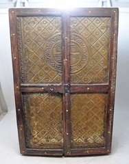 Antique Wooden Mini Storage Cabinet Original Old Fine Hand Crafted Brass Fitted