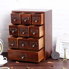 Solid Wood Curio Cabinet with Apothecary Drawers – Fully Assembled Storage