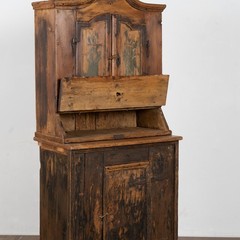 19th-Century Hungarian Rustic Pine Cabinet Cupboard