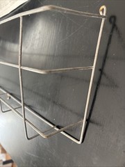 Vintage Sellers Hoosier Cabinet Holder Metal Wire Spice Rack Antique 21 inches