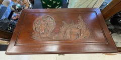 George Zee & Co. Carved Wood Cedar Chest Trunk Dresser Drawers Original Lock