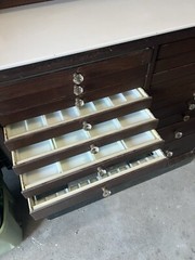 Antique dental cabinet American cabinet company With Inserts