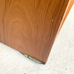 Scandinavian Modern Teak Veneer Credenza or Media Cabinet