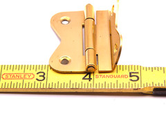 Hoosier Cabinet Brass Hinge For Lower Door Polished Pair