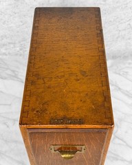 Antique Quartersawn Oak Library File Card Catalog Cabinet by Shaw-Walker
