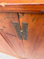 Antique NY country cupboard cabinet 18th raised panel primitive farm step back
