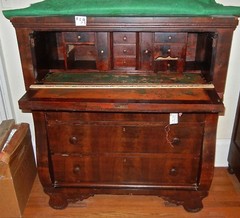 Antique Mahogany Empire BUTLER DESK DRESSER Chest American 1880