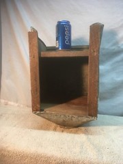 Primitve Kitchen Metal Cabinet Shelf Flour Bin Country Cottage Decor