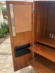 STUNNING DANISH TEAK DESK/ARMOIRE for Home Office / Small Apt