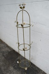 Hollywood Regency Brass Painted Finish Display Shelving Etagere 5460