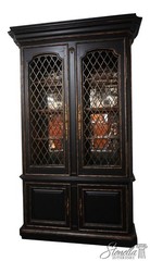 69061: MARGE CARSON Monumental Black Painted Finish China Cabinet