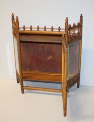 Oak Curio Hanging Wall Mount Cabinet