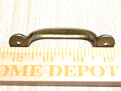 Vintage Hoosier Cabinet Brass Pulls Farm House Screen Door Style
