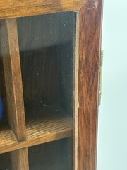 VTG Enesco Personal Collection Wooden Curio Cabinet Shadow Box 17″ SEE DESC