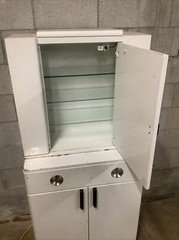 Vintage HAMILTON Medical cabinet Art Deco steel Tall Good condition industrial