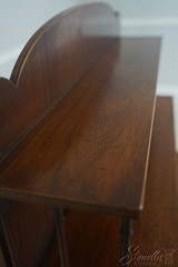 L73273: Vintage Regency Style 3 Tier Inlaid Mahogany Cabinet