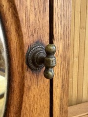 Antique Oak Apothecary Medicine Cabinet Bevelled Mirror Drawer 1920s/30s