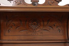 Art Nouveau Antique Carved Mahogany Etagere Display or Bar #51867