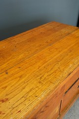 Antique Flat File Wood Apothecary Cabinet Store Counter Kitchen Island Vintage