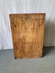 Vtg Wood Wall Mounted Mill Emergency Tool Medicine Cabinet Old Cupboard 40-26E