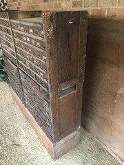 Antique W. C. Heller Wooden Apothecary Hardware Parts Cabinet 200+ Drawers