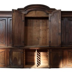 Antique Cupboard Walnut Poplar Italy XVIII Century