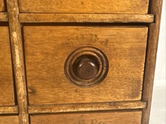 Antique Vintage Wooden Wall 8 Drawer Spice Cabinet Cupboard Apothecary Chest