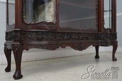 F67609: Antique Victorian Carved Mahogany Curio Display Cabinet