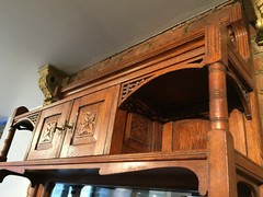 MANTLE HUTCH – SIDEBOARD WITH MIRROR AND STORAGE CABINETS