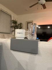 3D Printed Couch Arm Shelf: Sofa Drink Caddy with Cup Holders