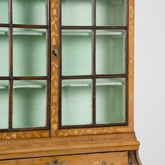 Early 19th Century Dutch Marquetry Inlaid Display Cabinet