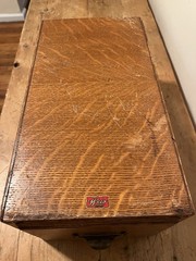 Vintage Weis Oak Single Drawer Card Catalog