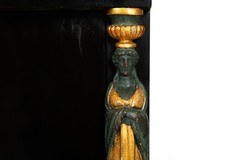 Fine Austrian Empire Black Lacquered Cabinet Sideboard circa 1820