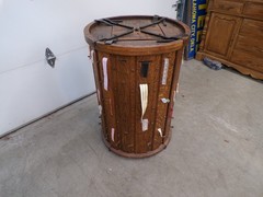 Rare Revolving Lochner Oak Ribbon Cabinet Country Store