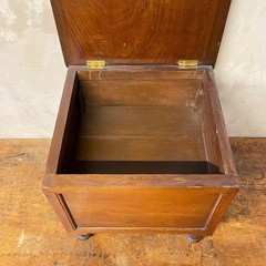 VINTAGE VICTORIAN WOODEN MAHOGANY COMMODE POT STAND CABINET OTTOMAN #4785