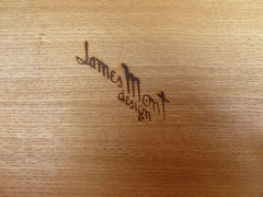 SIGNED JAMES MONT COROMANDEL RED CABINET W GOLD GILT BAMBOO DECORATION – P