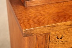 Stickley Mission Collection Oak Harvey Ellis Inlaid China Cabinet