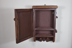 Antique Wooden Kitchen Wall Shelf Cabinet Vintage Spice Cabinet Apothecary Box