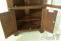 F53610: HENKEL HARRIS Mahogany Corner Cabinet w. Seeded Glass