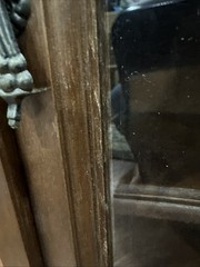 Vtg Plexiglass Front Classy Wooden Table Curio Wall Hanging Curio Cabinet – Read