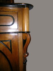 ANTIQUE ENGLISH MIRRORED CABINET